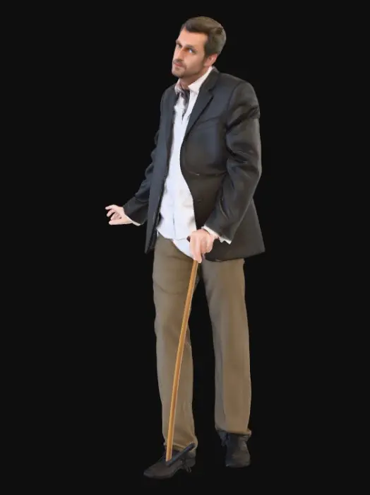 3D model for Contemplative Doctor in Office