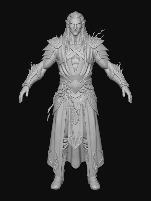 3D model for Elven Warrior