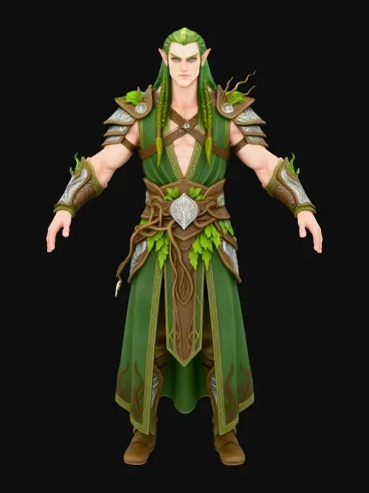 3D model for Elven Warrior