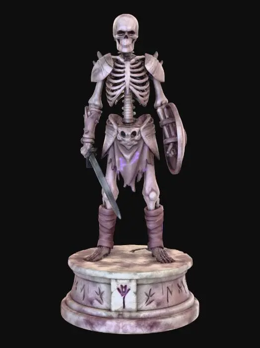 3D model for Skeleton Warrior Statue