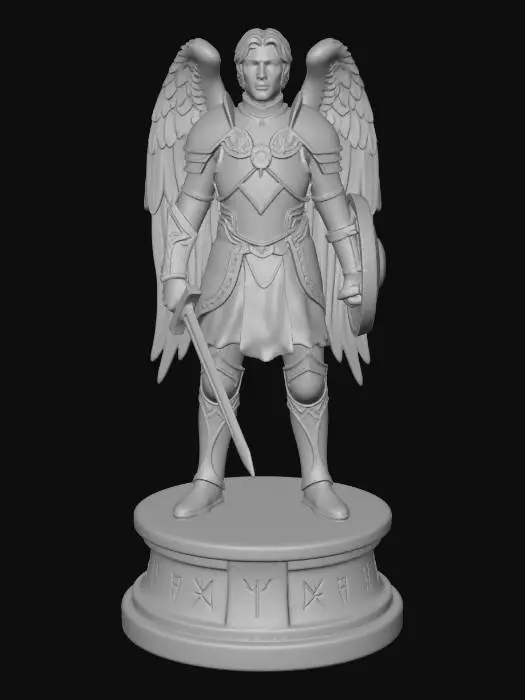 3D model for Winged Warrior Statue