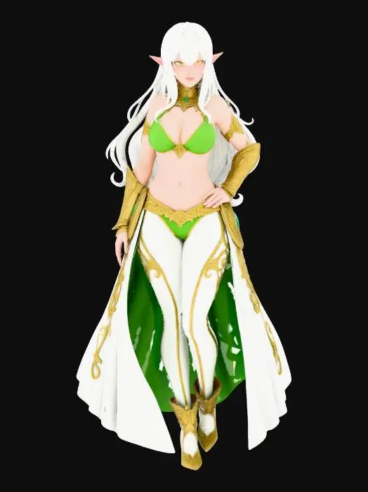 3D model for Elf Warrior Princess