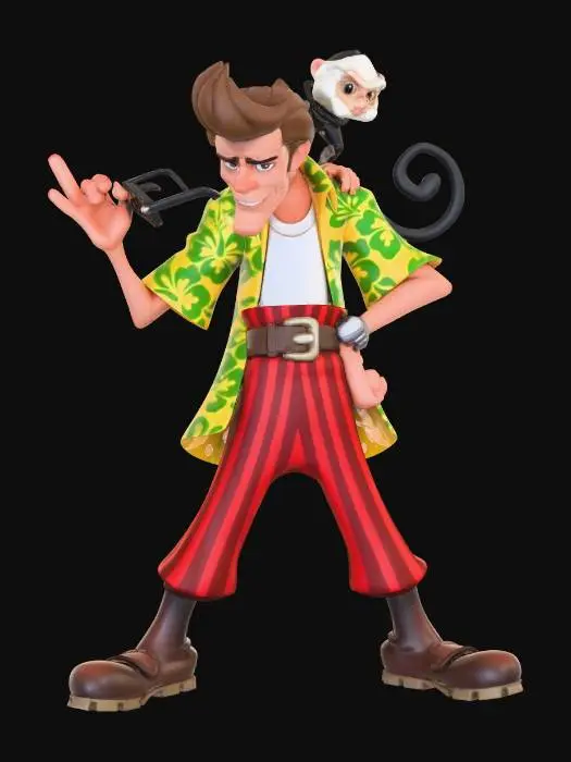 3D model for Detective with Monkey