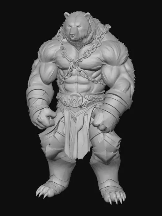 3D model for Chainbound Bear Warrior