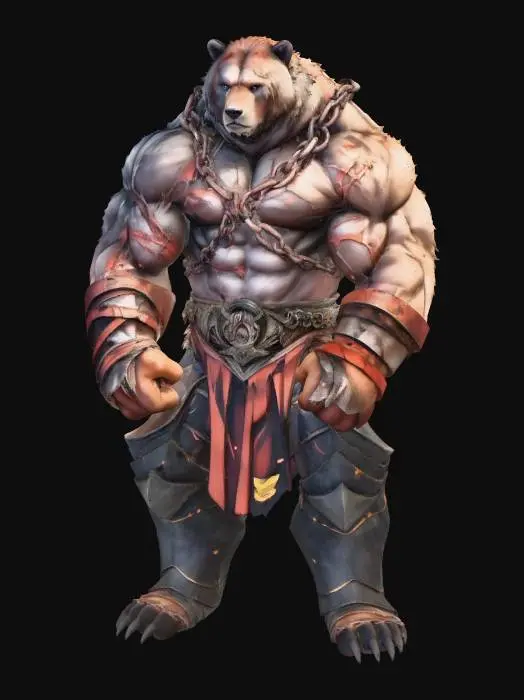 3D model for Chainbound Bear Warrior