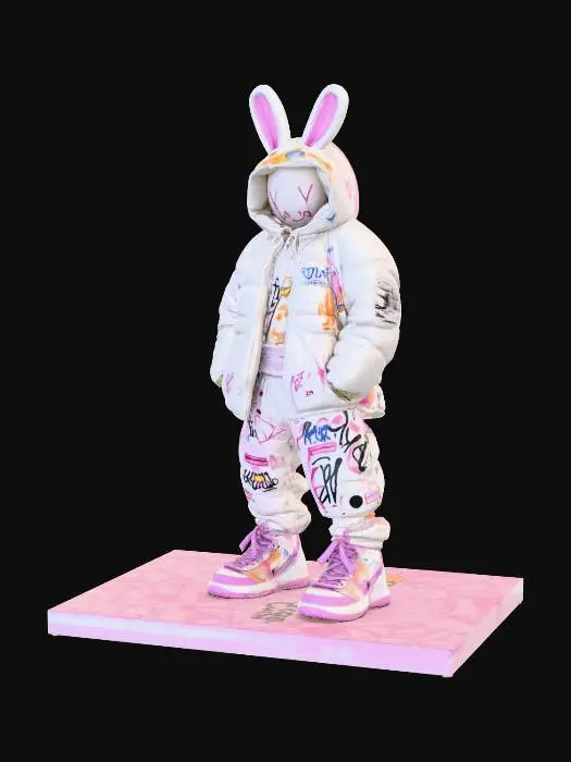 3D model for Graffiti Bunny Aesthetic