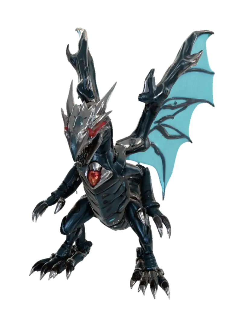 Cybernetic Dragon, futuristic mechanical dragon, highly detailed hard-surface… - Dragonwings 3D model, vytvořený pomocí AI