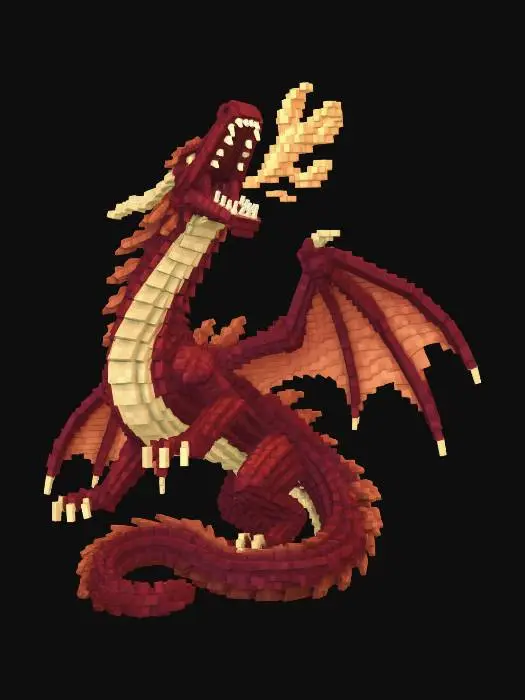 3D model for Crimson Ember Dragon