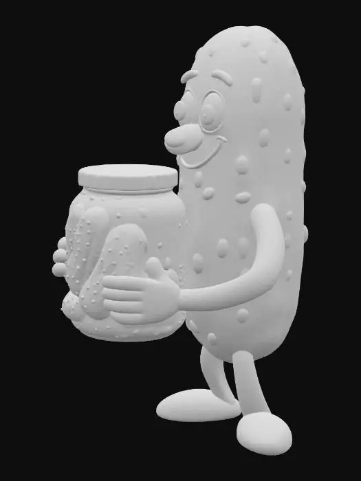 3D model for #food#, Pickle Pal's Proud Pose with DJ gear