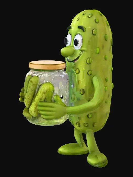 3D model for #food#, Pickle Pal's Proud Pose with DJ gear