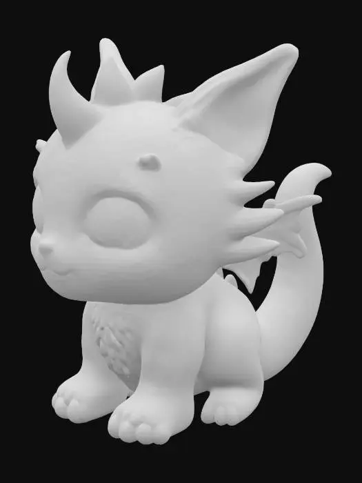 3D model for Rainbow Kitty Dragon