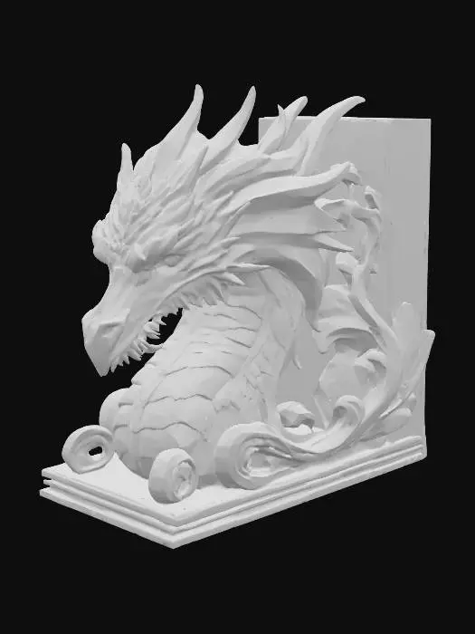 3D model for Purple Dragon Bookend