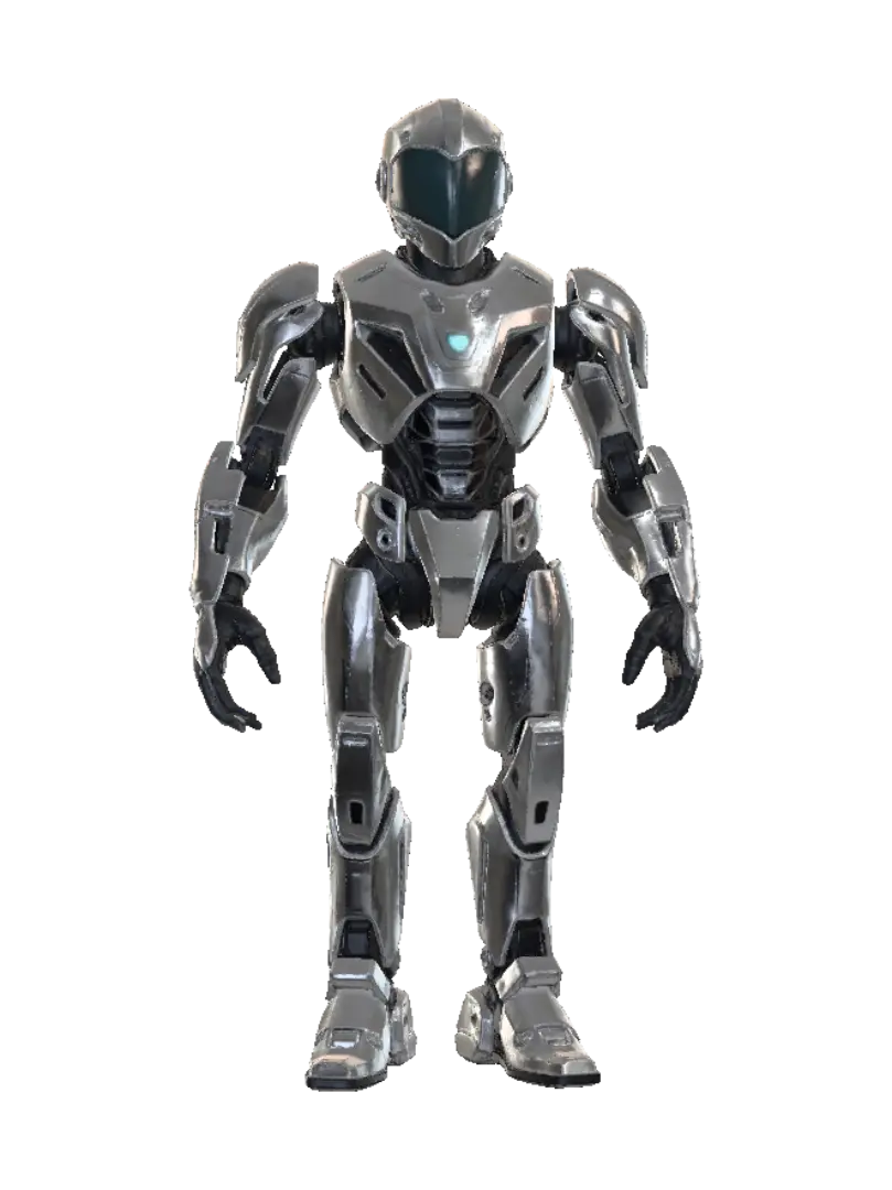 Sci fi robet - Visor 3D model, vytvořený pomocí AI