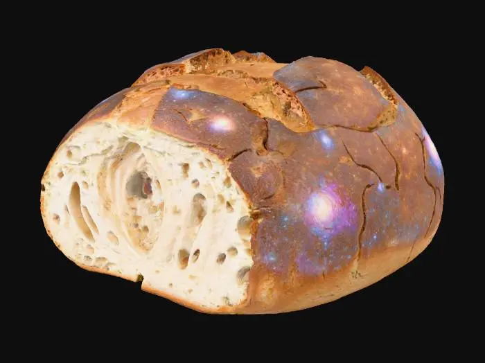 3D model for #food# Stardust bread, sprinkled with sparkling dust that feels like biting into the galaxy