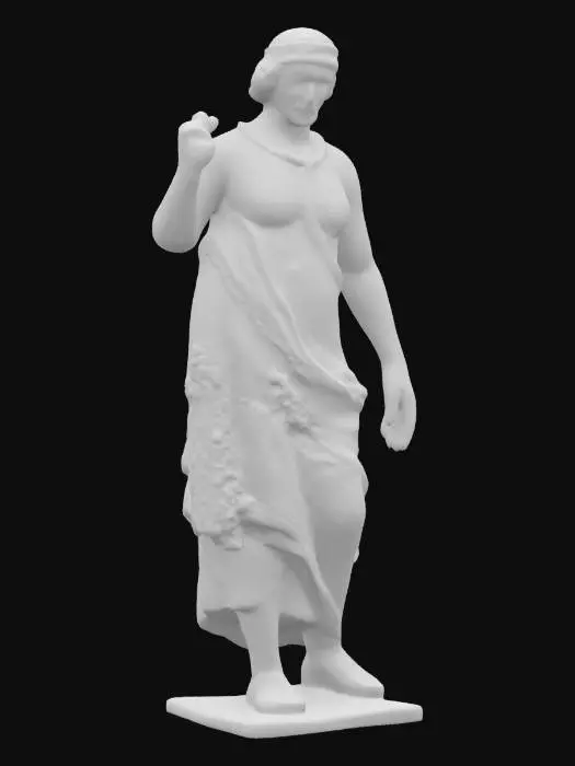 3D model for Weathered bronze with marine algae growth and faded engraving details