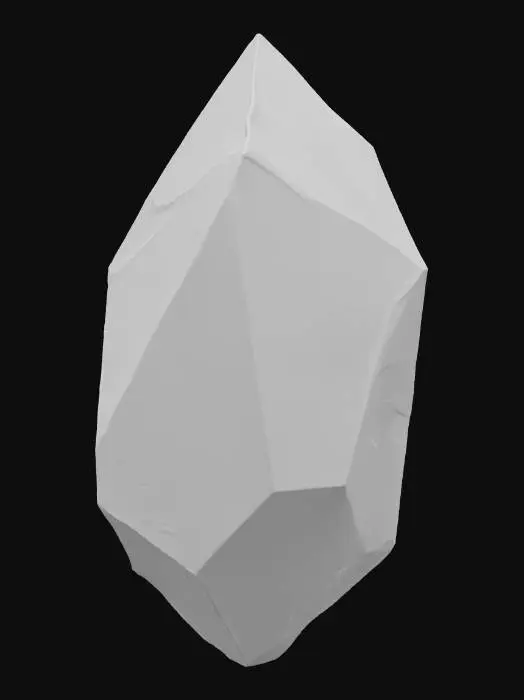 3D model for Arcane crystal shard, multifaceted glowing prism with inner swirling mist, cracked surface with glowing runes, PBR glass-like refraction and subtle glow, #PBR#