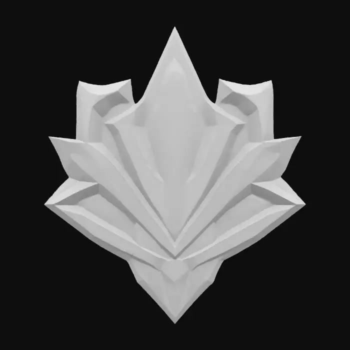 3D model for #emblem# 3D logo-style emblem for an esports team, aggressive style with sharp contours and vibrant colors