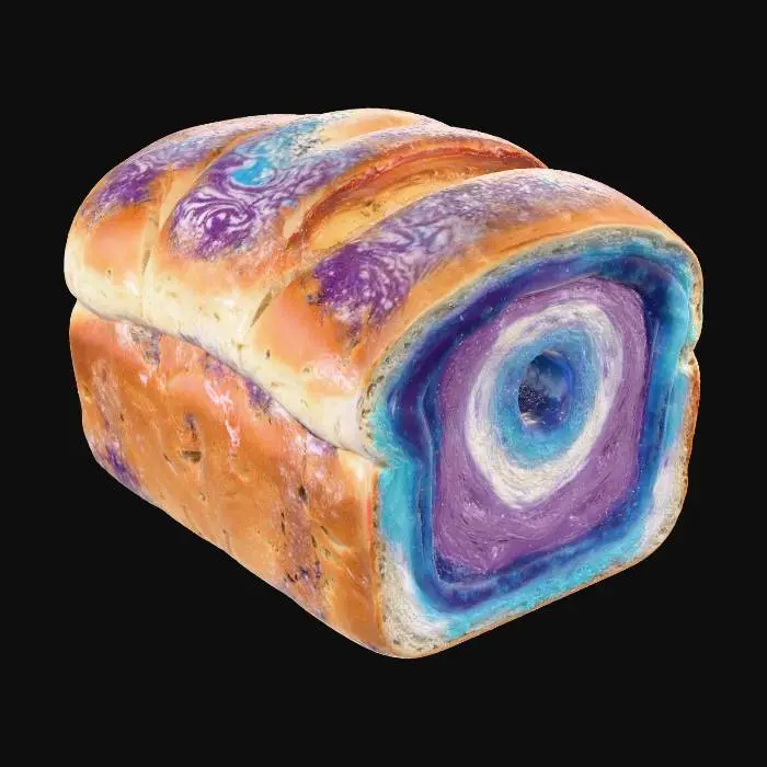 3D model for #food# Stardust bread, sprinkled with sparkling dust that feels like biting into the galaxy
