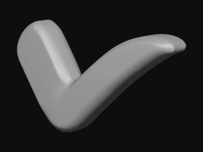 3D model for green check mark icon