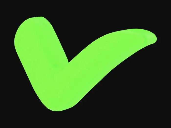 3D model for green check mark icon