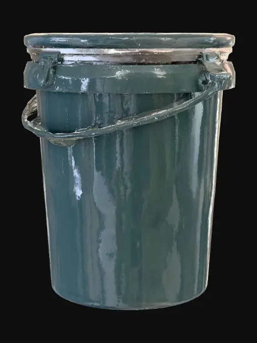 3D model for 5 gallon bucket, black
