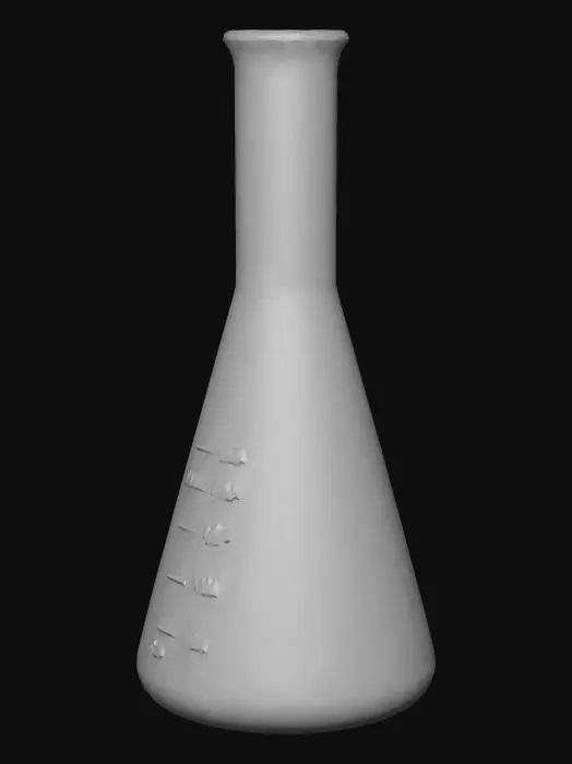 3D model for chemistry lab beaker with blue liquid inside