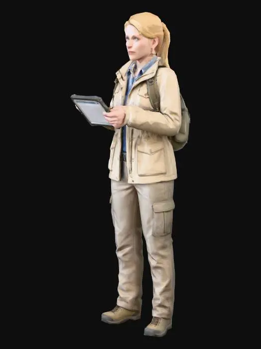 3D model for Field Scientist with Tablet