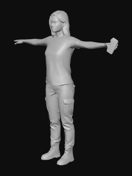 3D model for Nebraska Cornhuskers Fan Pose