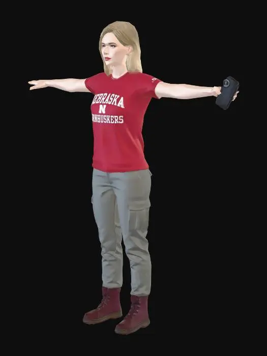 3D model for Nebraska Cornhuskers Fan Pose