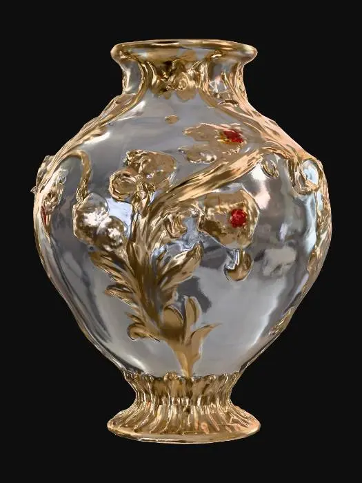 3D model for Golden Elegance Vase