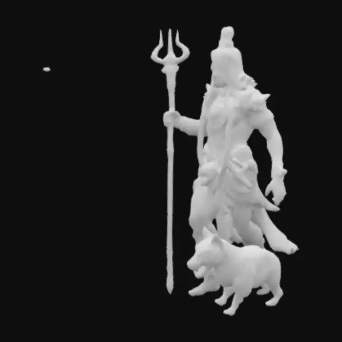 3D model for " GOD SHIVA WITH DOG"