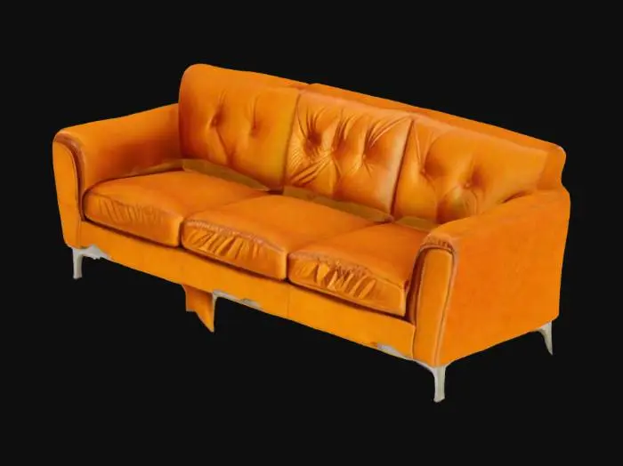 3D model for Orange Vintage Couch