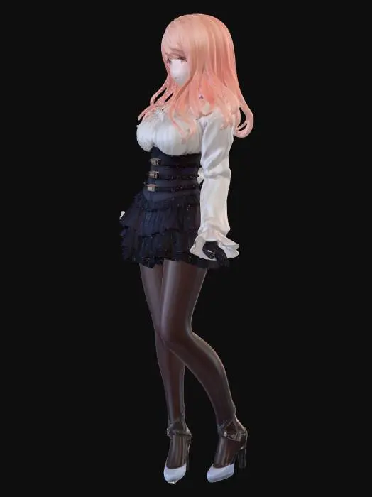 3D model for anime girl