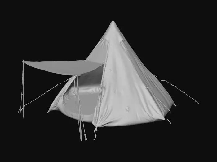 3D model for Black Tepee Tent