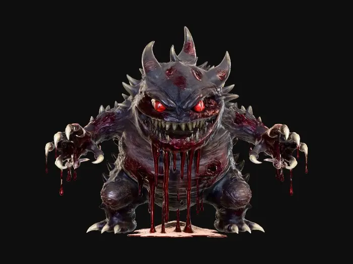 3D model for #Halloween2025#, gory,horror,bloody