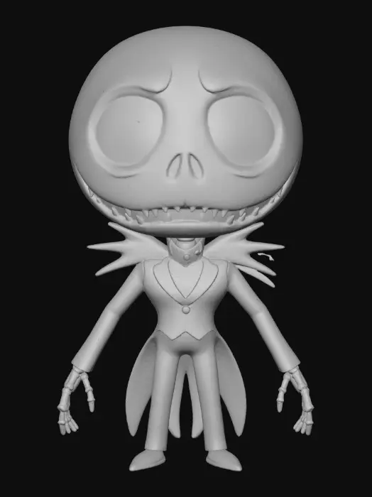3D model for Chibi jack skellington, designed for a horror game, coloful , #Halloween2025#