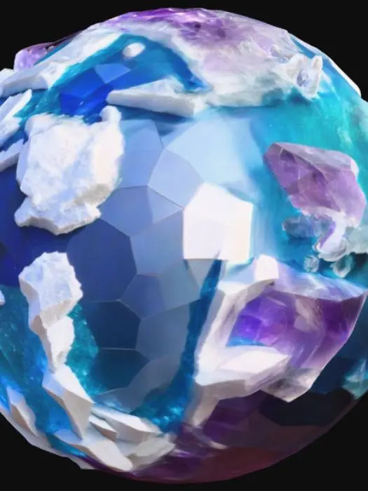 3D model for Build a circle planet. Made entirely from crystals.