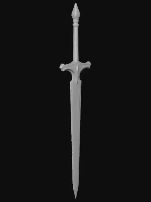 3D model for 一把神器, 参开网络游戏天龙八部里面的少林寺的92级的神器