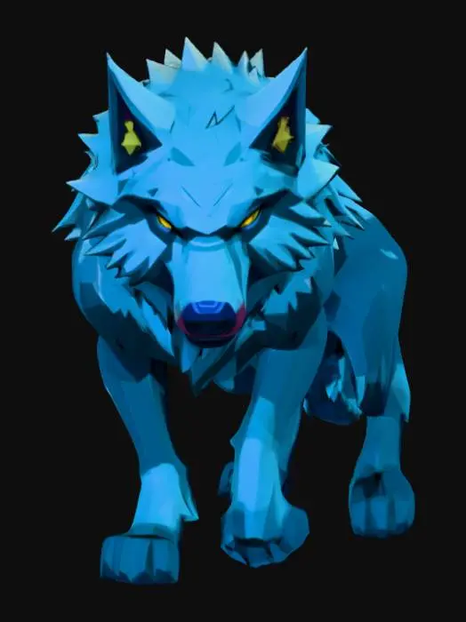 3D model for Blue Wolf Gaze