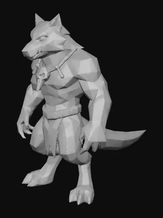 3D model for kobold wolf