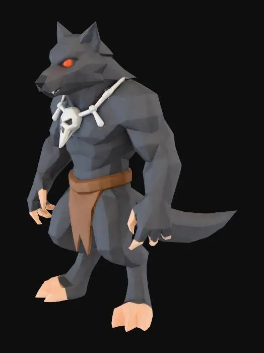 3D model for kobold wolf