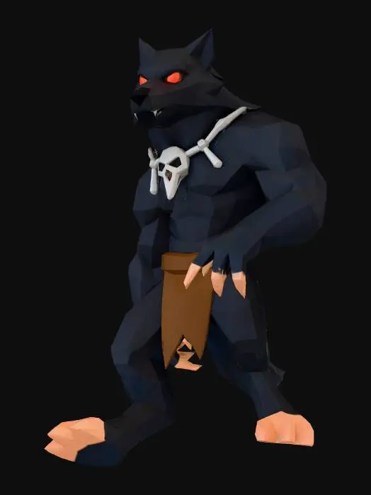 3D model for kobold wolf
