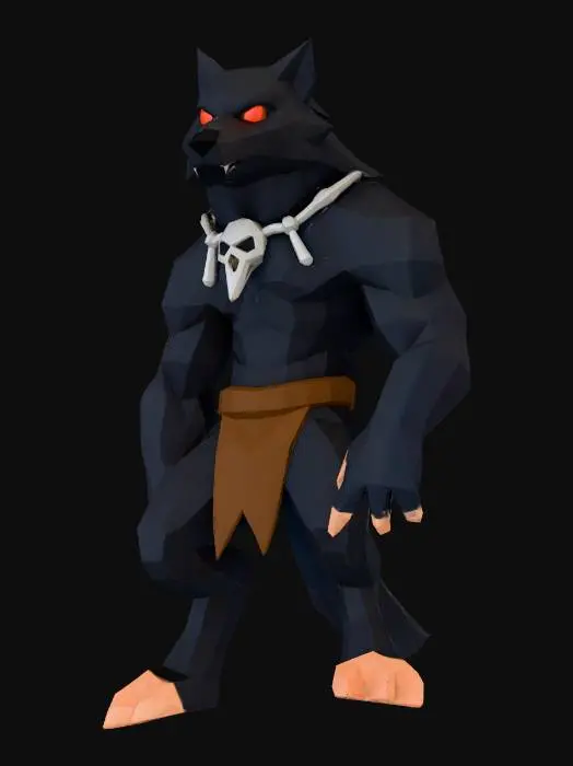 3D model for kobold wolf