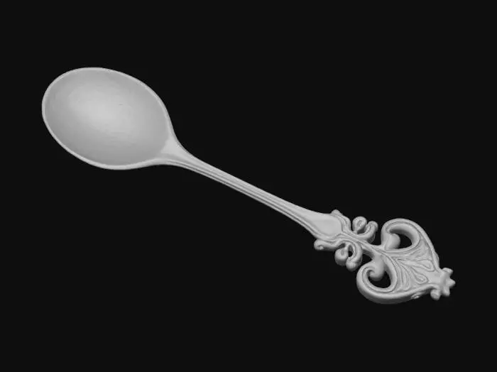 3D model for Ornate Silver Spoon