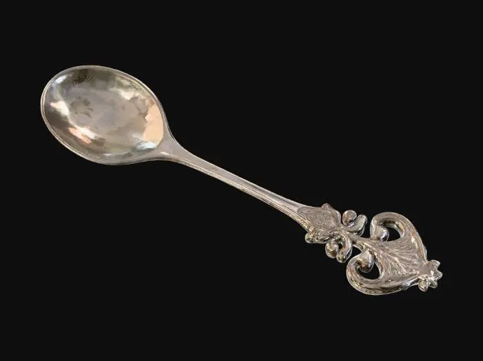 3D model for Ornate Silver Spoon