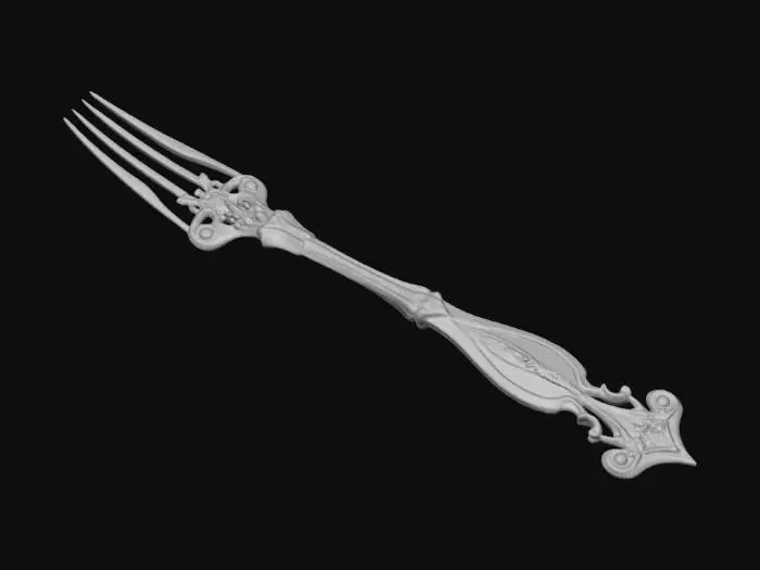 3D model for Ornate Silver Fork