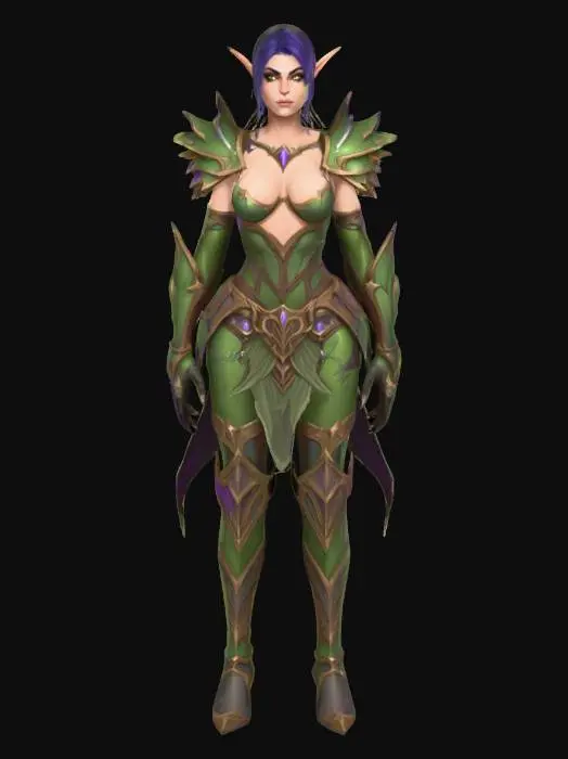 3D model for create a skimpy warcraft-style night elf armor set