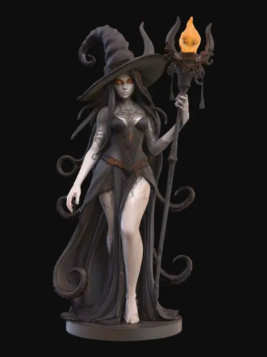 3D model for Dark Sorceress , #Halloween2025#