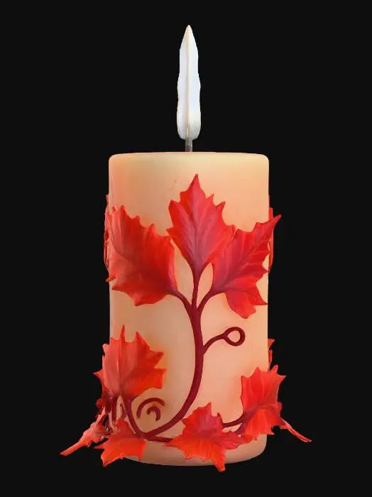 3D model for Autumn Candle Glow, #Thanksgiving#