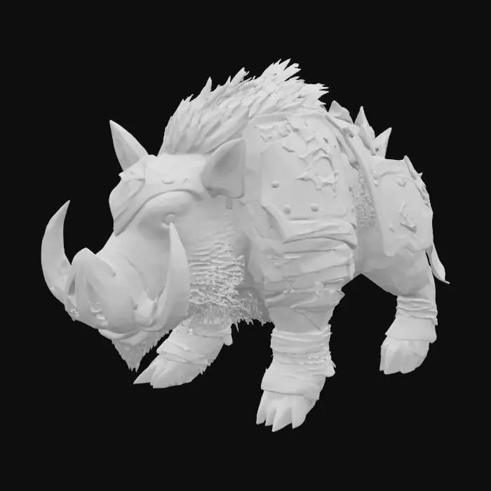 3D model for Armored Boar Warrior
